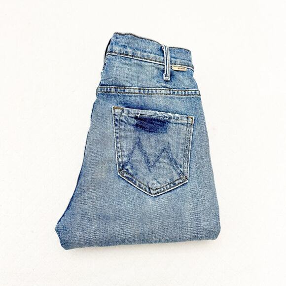 Mother Superior The Hustler Ankle Fray Crashing Hard Ripped Denim Jeans Size 24 - Picture 1 of 10